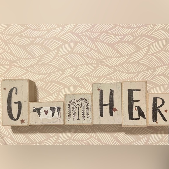 *Primitive “Gather” Letter Blocks - Picture 9 of 11